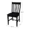 International Concepts Set of 2 Cafe Chairs, Black Seat, Wood Back, 36 W 20.67 in L 20.7 H, Wood Seat C46-61P - alternate 8